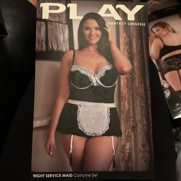 Fantasy lingerie night service maid costume set - Picture 3 of 4